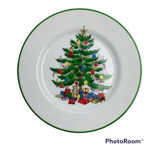 Sone Fine China Plate Japan Christmas Tree Pattern  Holiday Salad Dessert 8”